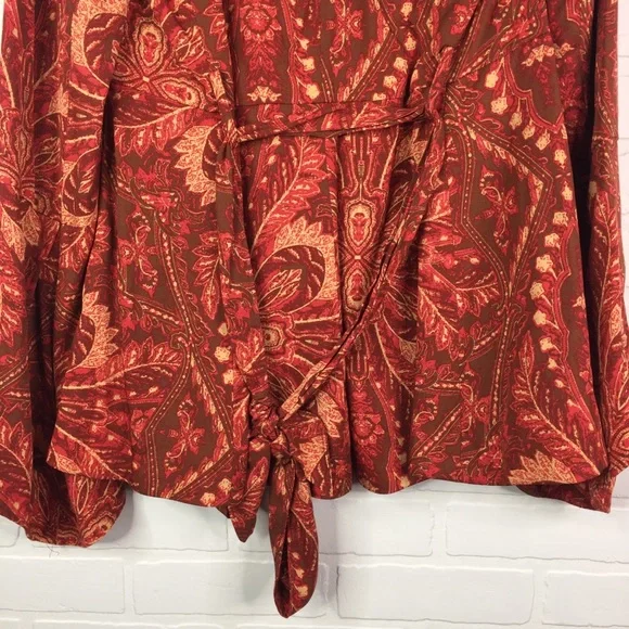 Free People Abigail Blazer Jacket Paisley Boho XS - Picture 6 of 11